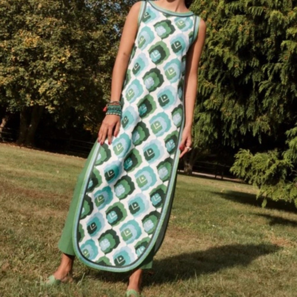 Frances Valentine Sabrina Top- Leaf Print Multi Sz small